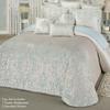 Luxurious Avalon Bed Set | Sophisticated Elegant Jacquard Woven Scroll | Oyster Spa Silver Gray | 3 Piece Set: Queen Bedspread and 2 Standard Shams view 2