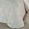 Luxurious Avalon Bed Set | Sophisticated Elegant Jacquard Woven Scroll | Oyster Spa Silver Gray | 3 Piece Set: Queen Bedspread and 2 Standard Shams view 4