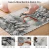 Bath Mat, Christmas Snowman Tree Winter Scarf Mountain Quick Dry Bathroom Rugs Non Slip Absorbent Thin Shower Rug Floor Mat for Bathroom, Bathtub,Sink, 16"x24" view 3