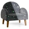 INFANS Kids Sofa with Glow in The Dark, Toddler Armchair Couch with Solid Wooden Frame Anti-Tipping, Upholstered Comfy Foam Children Chair for Kindergarten Playroom Preschool, Gift for Boys Girls view 1