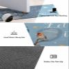 Bath Mat, Christmas Snowman Bird Gold Snow New Year Winter Sky Blue Quick Dry Bathroom Rugs Non Slip Absorbent Thin Shower Rug Floor Mat for Bathroom, Bathtub,Sink, 16"x24" view 2