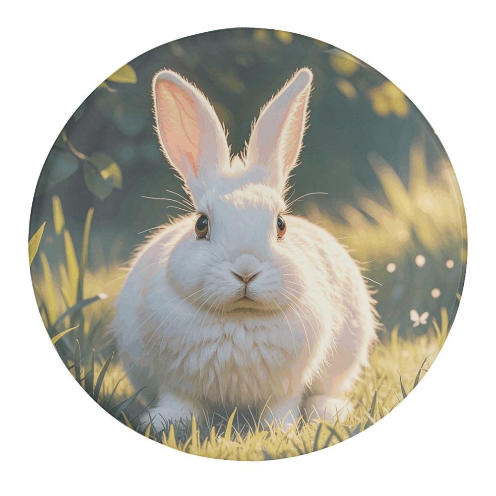 2 PCS Cute White Rabbit Refrigerator Magnets Fridge Magnets Stickers Funny Strong Magnets Sticker for Office Cabinets Whiteboards Photo Magnetic Refrigerator Sticker