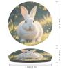 2 PCS Cute White Rabbit Refrigerator Magnets Fridge Magnets Stickers Funny Strong Magnets Sticker for Office Cabinets Whiteboards Photo Magnetic Refrigerator Sticker view 2