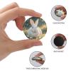 2 PCS Cute White Rabbit Refrigerator Magnets Fridge Magnets Stickers Funny Strong Magnets Sticker for Office Cabinets Whiteboards Photo Magnetic Refrigerator Sticker view 3