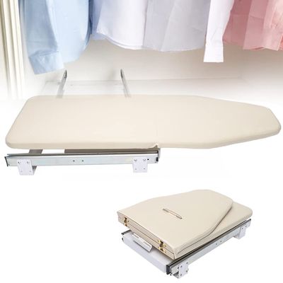 Retractable Foldable Ironing Board, Retractable Ironing Board Closet Pull-Out, Hiding IroningBoard Foldable Ironing Station in Cabinet for Apartment & Small Room