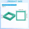 PATIKIL 3D Floating Frame Display Stand, 18 Pack 2.8x2.8 Inch Challenge Coin Display Stand Holder Transparent PE Jewelry Storage Box Floating Display Case, Teal&White view 2