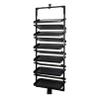 Shoe Rack 360Rotating Pull-Out Organizer for Closet Shoe Cabinet,Adjustable Height Retractable Metal Stackable Shoe Rack, Vertical Shelf Organizer for Small Bedroom Closet, Space Saving Storage, Blac view 1