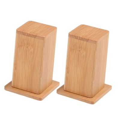 BIUDECO 2pcs Bamboo Toothpick Holder Elegant Carrier for Dining Table Restaurant Cafe and Stylish Toothpick Box for Home Use
