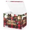 Bolaz Storage Bins with Lids and Handles,Christmas Red Plaid Storage Box Storage Basket with Cover Collapsible Organizer Containers for Home Closet, Shelves view 1