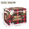 Bolaz Storage Bins with Lids and Handles,Christmas Red Plaid Storage Box Storage Basket with Cover Collapsible Organizer Containers for Home Closet, Shelves view 3