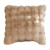 BENBOR Ultra-Soft Luxury Velvet Blanket,Microfiber Pillow Caover Faux Fur,Double-Sided Plush Comfort Fur Throw Blanket,Pillowcase Color Super Warm Sofa Bed Office Nap Winter Blanket (Camel, 45cm) view 1