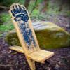 Online Solution Norse Bear Paw Viking Slab Campfire Chair | Viking Chair Art Tail As Well Bow Hunters Light Stained Finish Pine Wood view 1