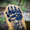 Online Solution Norse Bear Paw Viking Slab Campfire Chair | Viking Chair Art Tail As Well Bow Hunters Light Stained Finish Pine Wood view 2