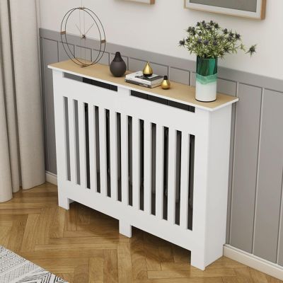 DSEWTEZXI Hidden Radiator Cover Cabinet Shelf, White Radiator Decorative Cover, Modern Occlusion Radiator Covers for Home, Living Room Heater Decorative Cabinet, for Home Hallway Living Room Bedroom.