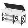 NUNU LAB Shoe Storage Bench, Multifunctional Entryway Bench with 3-Tier Shoe Rack & Cushioned Seat, Shoe Rack for Front Door Entrance, White view 2