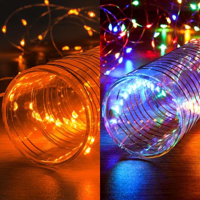 Ariceleo Multicolor and Orange Halloween 16ft LED Lights, Upgraded Bundle