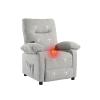 BSKJMMP Large Swivel Rocking Rocker Chair with Massage and Heat Upholstered Soft Fabric Living Room Nursery Reclining Sofa Chai Manual Control view 1
