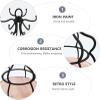 WSWSW Tabletop Cup Stand*Mug Holders Stainless Steel Coffee Cup Shelf Tree Holder Stand for 6 Cups Saucer Spoon Sets Tea Set Display Stand Home Storage Supplies,Black,Black view 3