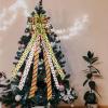 UDIYO Christmas Tree Topper Wreath Bow, 45"x12" Large Green Dot Polyester Gift Bow Decor for Xmas Ornament Holiday Home Party Wedding Thanksgiving Indoor/Outdoor Decoration 2pcs view 3