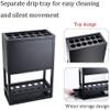 VIBEXIN Umbrella Rack Stand, Umbrella Holder,Umbrella Stands Umbrella Stand Hotel Lobby Business, Large Capacity 12-Hole Cold-Rolled Steel Umbrella Storage Rack, Drawer Type Drip Tray (Sty view 4