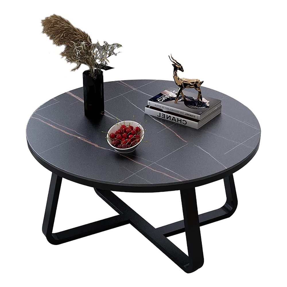 DXYDZSWD Slate Coffee Table, Nordic Living Room Sofa Side TableNegotiation Table, Small Apartment Round Bedside Table,Afternoon Tea Table(E,70x45cm)
