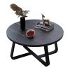 DXYDZSWD Slate Coffee Table, Nordic Living Room Sofa Side TableNegotiation Table, Small Apartment Round Bedside Table,Afternoon Tea Table(E,70x45cm) view 1