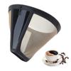 Reusable Coffee Filter 10-12 Cup Cone-Style Maker Machine Gold Mesh Handle Tool view 2