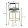 MUYRJLZX Tall Bar Chairs Retro Bar Chair Height 29.5 in Bar Stools 360 Rotating Counter Stool Leather Wooden High Stool for Pub Caf Dining Chair Enjoy Life view 2
