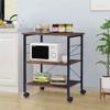 TLTDSMY Kitchen Cart Rolling Cart 3 Tier Kitchen Storage Cart with Wheel Movable Metal Wood Rolling Cart Storage Trolley Rolling Storage Cart for Home Rolling Storage Cart Serving Cart view 4