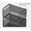 TLTDSMY Kitchen Cart Rolling Cart Carbon Steel Kitchen Storage Cart Stackable Trolley Cart Fruit Vegetable Basket with Casters Home Storage Trolley Rolling Storage Cart Serving Cart view 3
