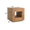 Acme Harlan Contemporary Wood 2-Drawer Square End Table in Oak view 3