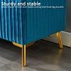 SYJKOO Modern Velvet Upholstered Rectangle with Storage Foot Stool for Living Room End of Bed Bench(Dark Green,80x39x45cm) view 2
