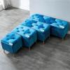SYJKOO Modern Velvet Upholstered Rectangle with Storage Foot Stool for Living Room End of Bed Bench(Dark Green,80x39x45cm) view 4