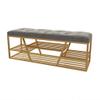 SYJKOO Shoe Bench Entryway with Storage Nordic Shoe Changing Stool Home Storage Shoe Cabinet Door Wearing Shoe Stool Shoe Rack Bench (A L 120cm) view 1