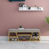 SYJKOO Shoe Bench Entryway with Storage Nordic Shoe Changing Stool Home Storage Shoe Cabinet Door Wearing Shoe Stool Shoe Rack Bench (A L 120cm) view 2