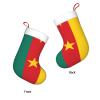 WBQLSL 17.7 * 11 inch Christmas decorative socks, Flag of Cameroon decorative socks, Christmas holiday event party ceremony view 3