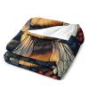 HDESDIS Farmhouse Garden Throw Blanket, Soft Cozy Warm Cartoon Bee Floral Leaves Flannel Blankets for Sofa Couch Bed, 30x40 Inch view 4