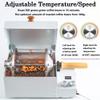 KANGJIEM 1200W Home Electric Coffee Roaster, 500G Coffee Bean Roaster with Solid Wood Handle + Thermometer, Adjustable Temperature (20-300) + Speed (10~60RPM) for Grain Drying view 3
