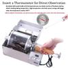KANGJIEM 1200W Home Electric Coffee Roaster, 500G Coffee Bean Roaster with Solid Wood Handle + Thermometer, Adjustable Temperature (20-300) + Speed (10~60RPM) for Grain Drying view 4