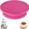 11 Inch Cake Turntable, Rotating Cake Stand for Decorating, Plastic, Lightweight, Reusable, for Pastries and Cupcakes(Pink) view 1