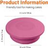 11 Inch Cake Turntable, Rotating Cake Stand for Decorating, Plastic, Lightweight, Reusable, for Pastries and Cupcakes(Pink) view 2