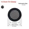 LXYLYX Filtration Gaskets, 1PC Sanitary Tri-Clamp Perforated Plate Gasket EPDM Tri Clamp Filter Discs Food Grade Stainless Steel 304 Filtration Gaskets Black(1.5B) view 2