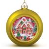 Christmas Candy House Pine Tree Candyland (2) Christmas Ball Ornaments,Glittering Plastic Hanging Decorations for Holiday Christmas Tree Outdoor Party Decors 4PCS view 1