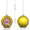 Christmas Candy House Pine Tree Candyland (2) Christmas Ball Ornaments,Glittering Plastic Hanging Decorations for Holiday Christmas Tree Outdoor Party Decors 4PCS view 2