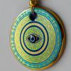 Luxurious Turkish Evil Eye Wall Hanging with Crystal Accents, 5.1 in Diameter, Handmade Glass Nazar for Protection and Good Luck  Opulent Home Decor Gift view 1