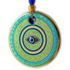 Luxurious Turkish Evil Eye Wall Hanging with Crystal Accents, 5.1 in Diameter, Handmade Glass Nazar for Protection and Good Luck  Opulent Home Decor Gift view 2