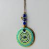 Luxurious Turkish Evil Eye Wall Hanging with Crystal Accents, 5.1 in Diameter, Handmade Glass Nazar for Protection and Good Luck  Opulent Home Decor Gift view 4