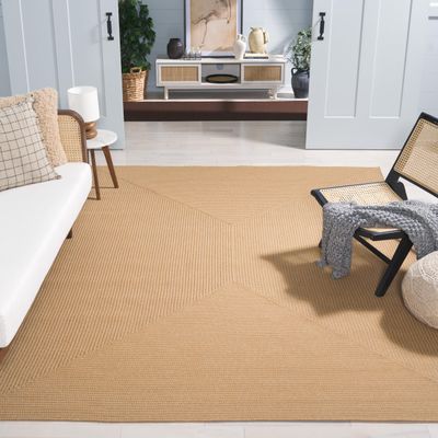 SAFAVIEH Braided Indoor/Outdoor Washable Area Rug 10'x14', Beige BRD315D