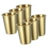 TOPPERFUN 6pcs Titanium Water Cup Stainless Steel Mugs Metal Beer Cups No Lining Lightweight Portable view 1