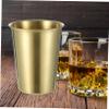 TOPPERFUN 6pcs Titanium Water Cup Stainless Steel Mugs Metal Beer Cups No Lining Lightweight Portable view 3